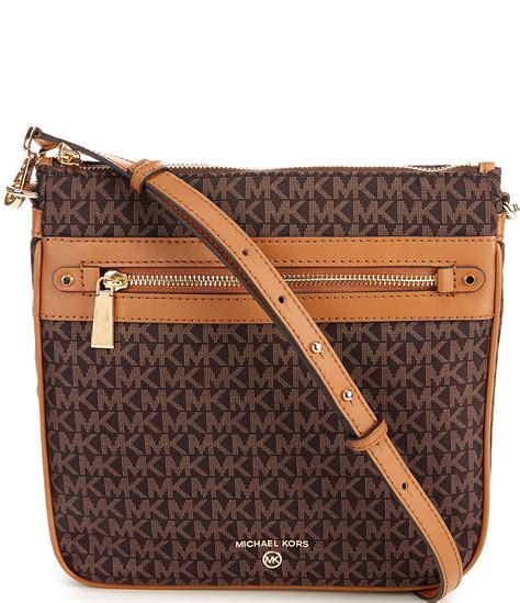 michael kors jet set monogram large crossbody|Michael Kors saffiano jet set.